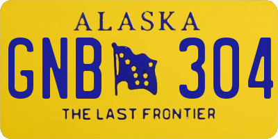AK license plate GNB304