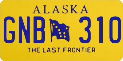 AK license plate GNB310