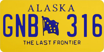 AK license plate GNB316