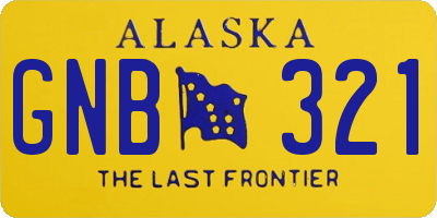 AK license plate GNB321