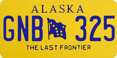 AK license plate GNB325