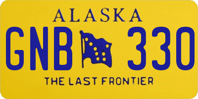AK license plate GNB330