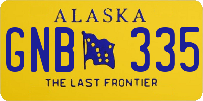 AK license plate GNB335