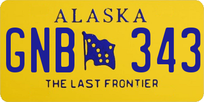 AK license plate GNB343