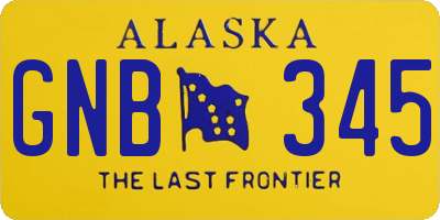 AK license plate GNB345