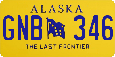 AK license plate GNB346