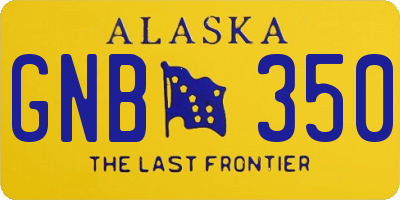 AK license plate GNB350
