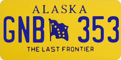 AK license plate GNB353