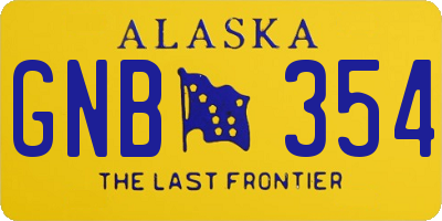 AK license plate GNB354