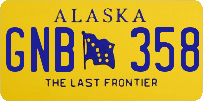 AK license plate GNB358