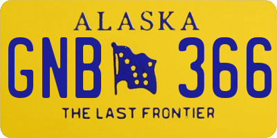 AK license plate GNB366