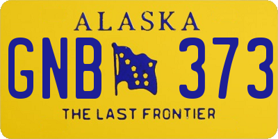 AK license plate GNB373
