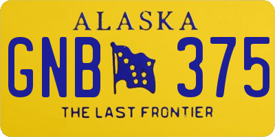 AK license plate GNB375