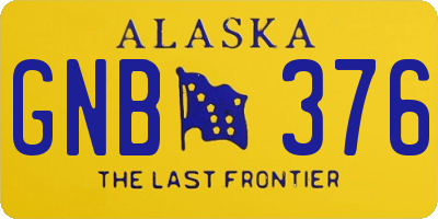 AK license plate GNB376