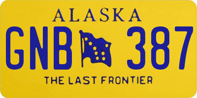 AK license plate GNB387