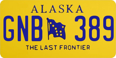 AK license plate GNB389