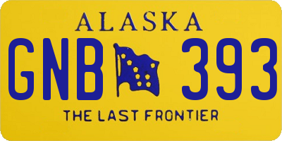 AK license plate GNB393