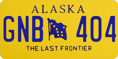 AK license plate GNB404