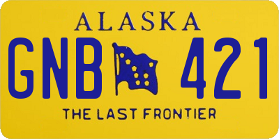 AK license plate GNB421