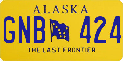 AK license plate GNB424