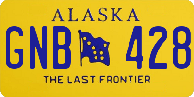 AK license plate GNB428