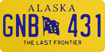 AK license plate GNB431