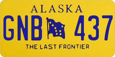 AK license plate GNB437