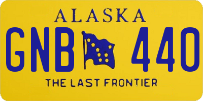 AK license plate GNB440