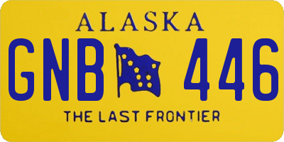 AK license plate GNB446