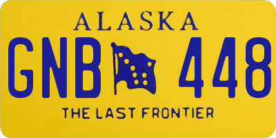 AK license plate GNB448