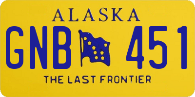 AK license plate GNB451
