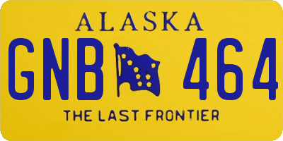 AK license plate GNB464