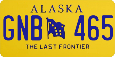 AK license plate GNB465
