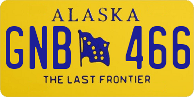 AK license plate GNB466