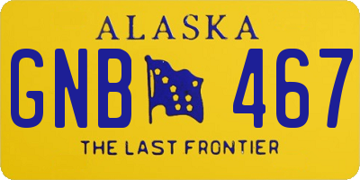 AK license plate GNB467