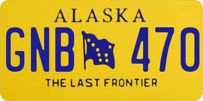 AK license plate GNB470