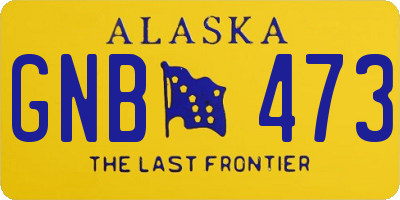 AK license plate GNB473