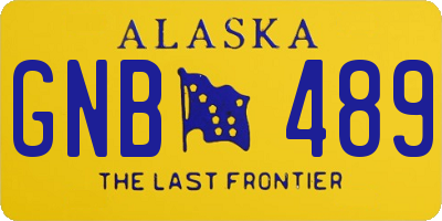 AK license plate GNB489