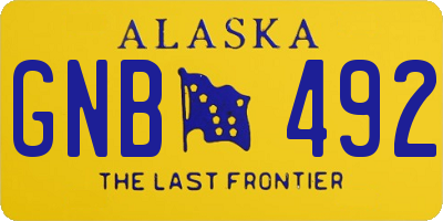 AK license plate GNB492