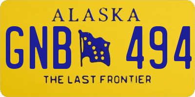 AK license plate GNB494
