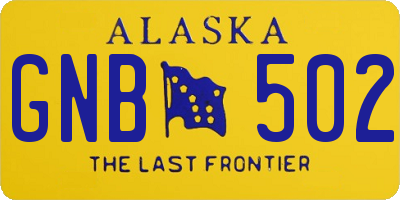 AK license plate GNB502