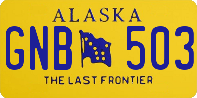 AK license plate GNB503