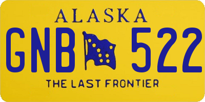 AK license plate GNB522