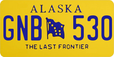 AK license plate GNB530