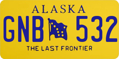 AK license plate GNB532