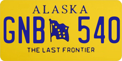 AK license plate GNB540
