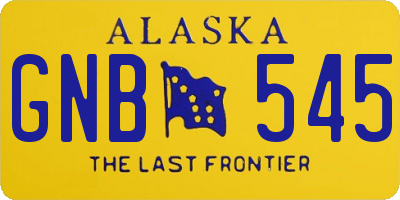 AK license plate GNB545