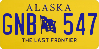 AK license plate GNB547