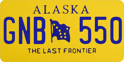 AK license plate GNB550