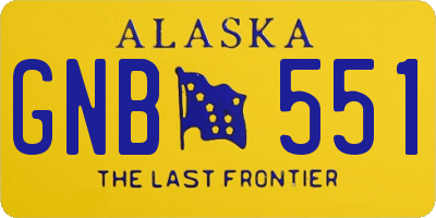 AK license plate GNB551
